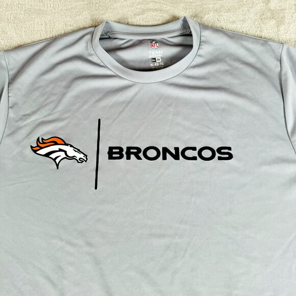 Denver‎ Broncos Shirt Mens XL Gray New Era Combine NFL Team Apparel Football - Picture 2 of 9
